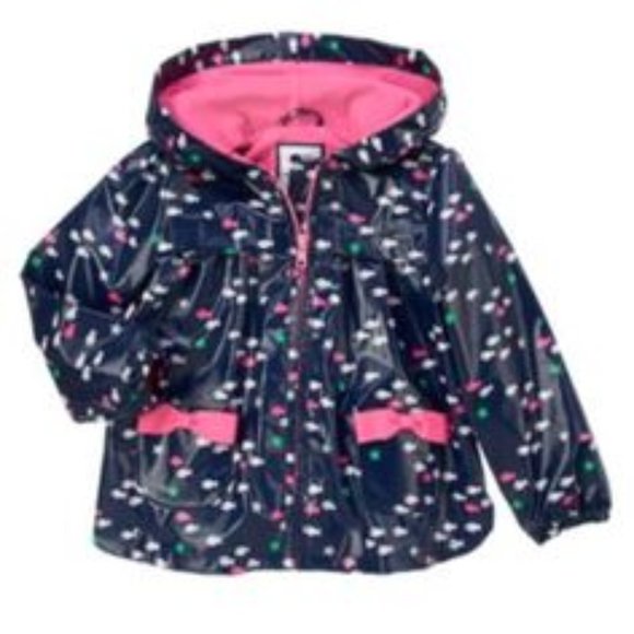 NWT Girls Gymboree Stripes & Anchor Raincoat Size 6-12 months - Picture 1 of 1